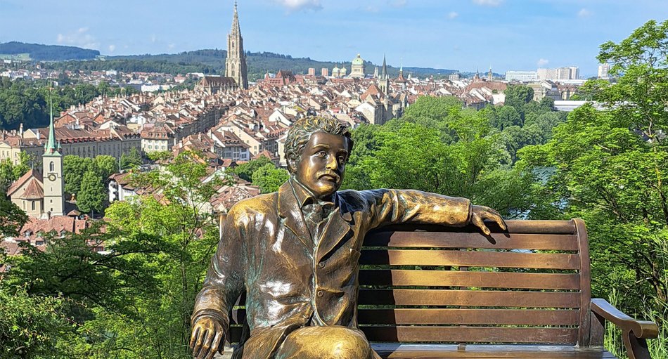 Altstadtblick in Gesellschaft von Albert Einstein
