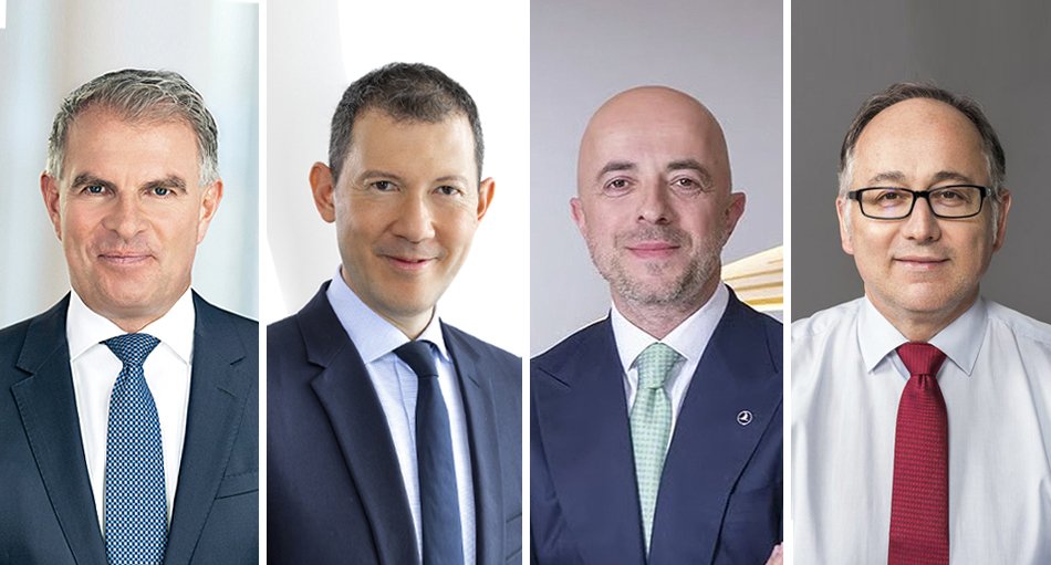 Carsten Spohr, Benjamin Smith, Ahmet Olmustur und Luis Gallego