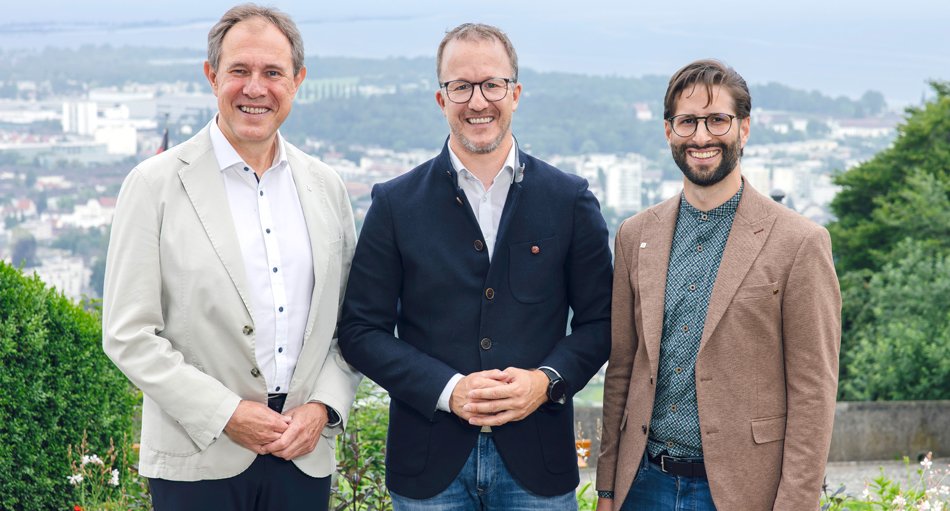 Christian Schützinger, Christian Gantner und Joachim Kresser