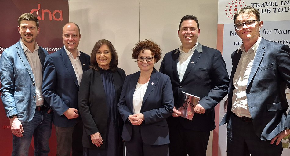 Marco Riederer, Mathias Schattleitner, Dagmar Lund-Durlacher, Elisabeth Zehetner, Manuel Bitschnau und Florian Größwang