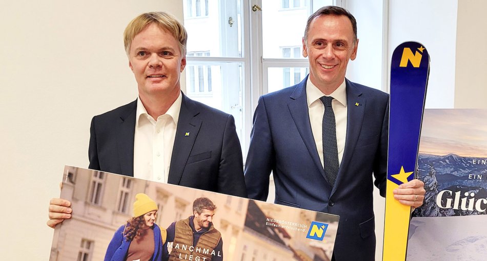Michael Duscher, Geschäfts­führer der Niederösterreich Werbung, und Landesrat Jochen Danninger