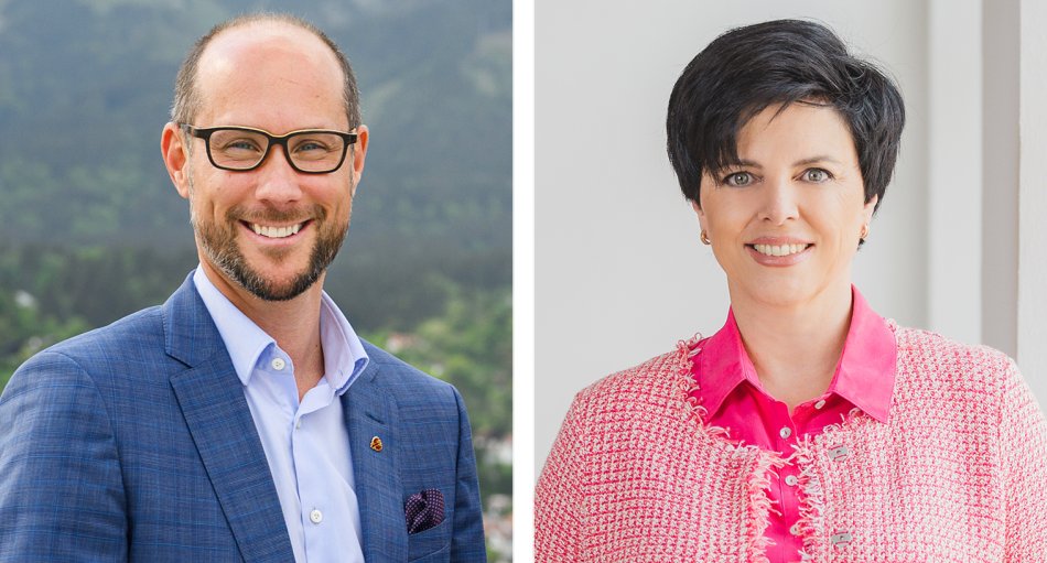 Tourismuslandesrat Mario Gerber und Tirol Werbung-Chefin Karin Seiler 
