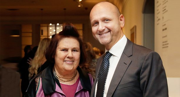 Norbert Kettner mit Vogue-Redakteurin Suzy Menkes