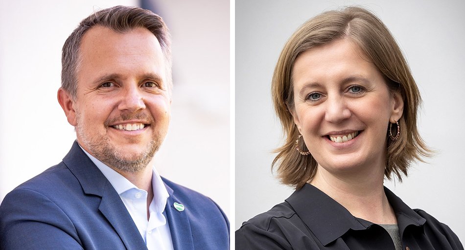 Michael Feiertag und Barbara Eibinger-­Miedl