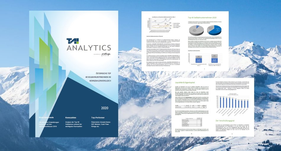 Ab sofort erhältlich ist die Dokumentation T.A.I. Analytics powered by Prodinger über die Top 40 Seilbahnunternehmen.