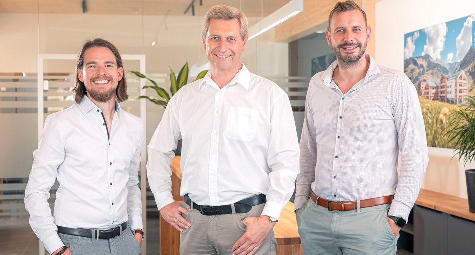Die Geschäftsführung der ALPS Resorts (v.l.): Thomas Payr, Gerhard Brix und Gerhard Brix jun.