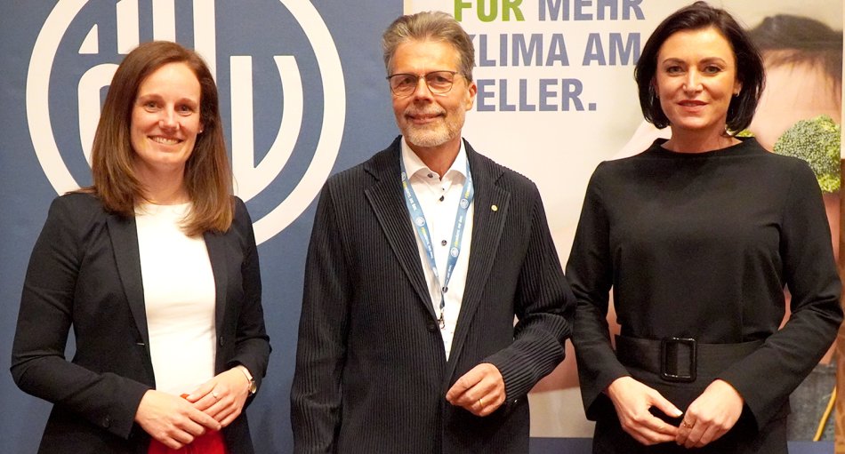 Lisa Weddig, Walter Veit und Elisabeth Köstinger