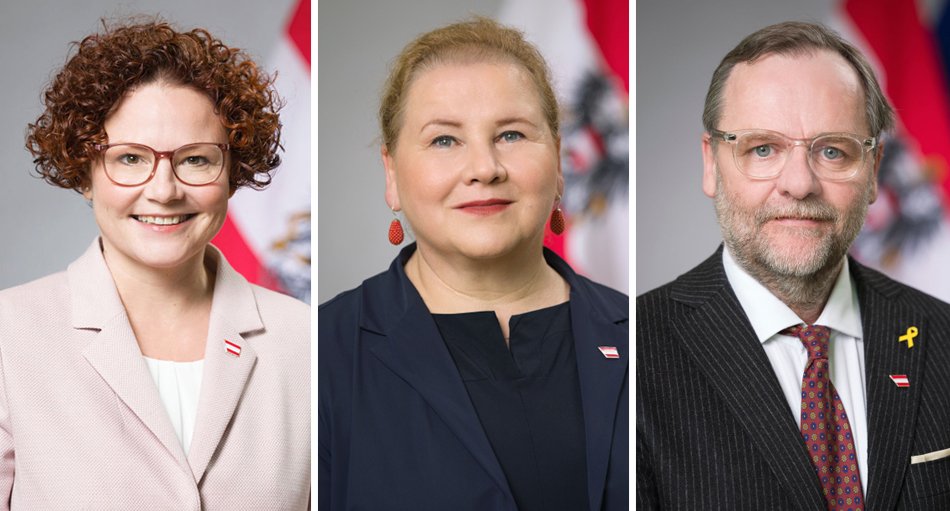 Elisabeth Zehetner, Korinna Schumann und Josef Schellhorn