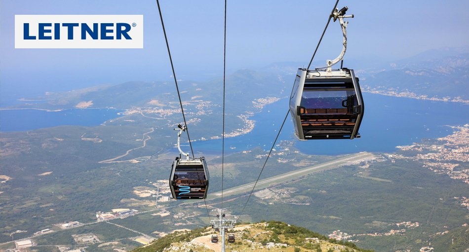 Die von LEITNER realisierte „Dub Kuk“ Kabinenbahn in Montenegro gilt als eine der spektakulärsten Seilbahnen Europas.