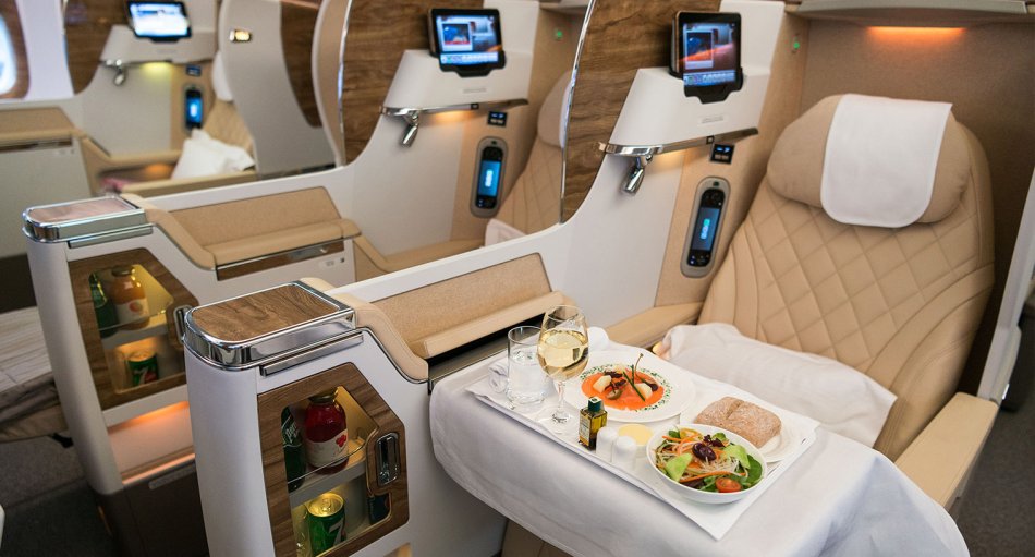 Emirates Business Class Sitz