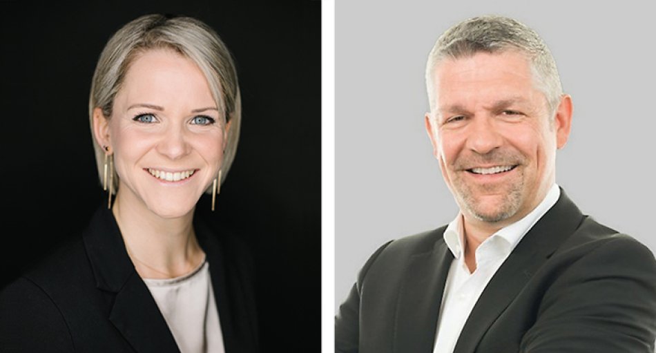 Sabrina Schwab, Head of New Business Marketing der EMEA-Region, und Dieter Rumpel, Managing Director Travelport DACH