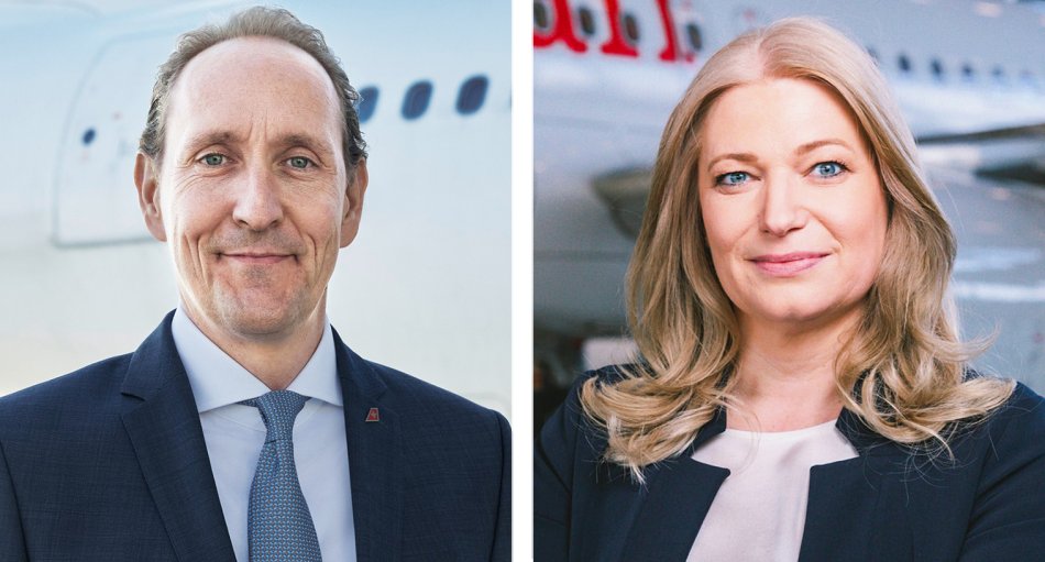 Swiss CEO Dieter Vranckx und Austrian Airlines CEO Annette Mann