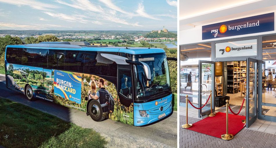 Burgenland Card mit kostenlos inkludiertem öffentlichen Verkehr und Anruf-Sammeltaxi BAST sowie der ‚my burgenland Shop‘ im Designer Outlet Parndorf Burgenland Card mit kostenlos inkludiertem öffentlichen Verkehr und Anruf-Sammeltaxi BAST sowie der ‚my burgenland Shop‘ im Designer Outlet Parndorf