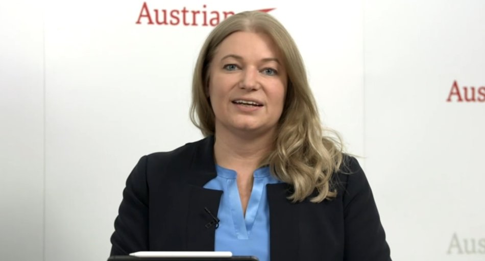 Bei der am 3. März 2022 von Austrian Airlines organisierten Online-Pressekonferenz hatte die neue CEO Anette Mann im Rahmen der Online-Pressekonferenz ihren ersten Auftritt. 